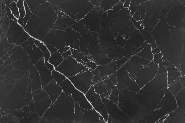istock Patterns of nature black marble with white curly abstract texture for background 1131756753