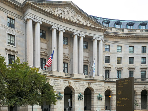 the exterior of the us environmental protection agency building in washington, dc