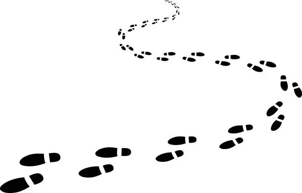 Vector illustration of footprints