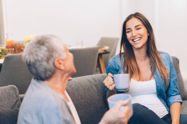 istock Mother and pregnant daughter 1131769632