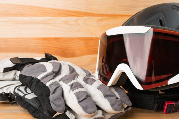 istock Snowboard or ski winter sports protective gear. 1131771737