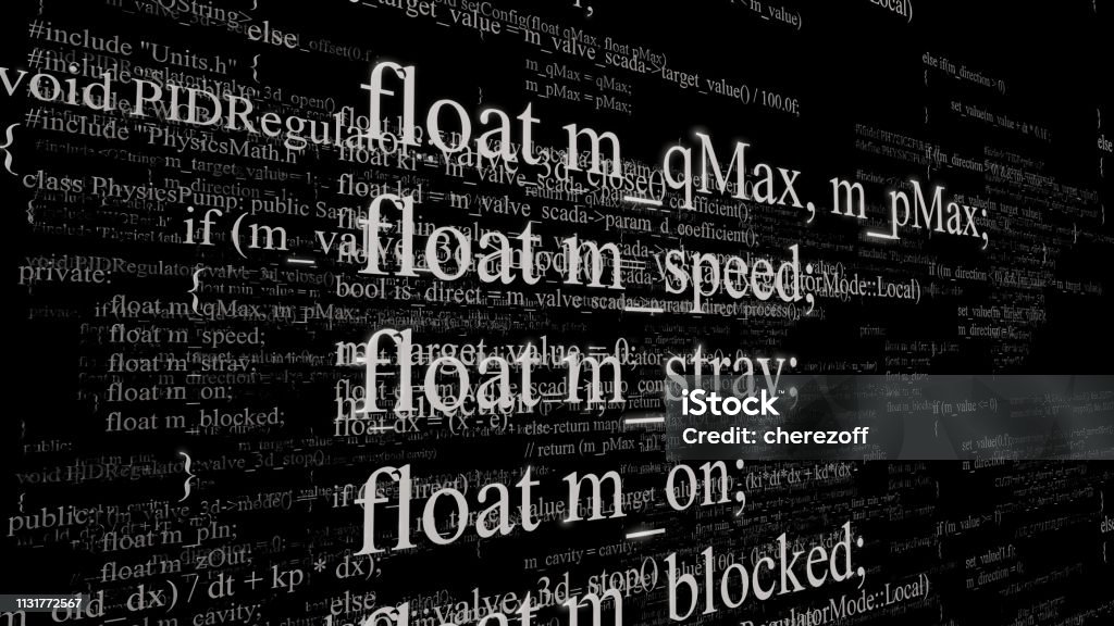 Layer Source Code Software Source Code Layers Of Program Code On Black Background Stock ...