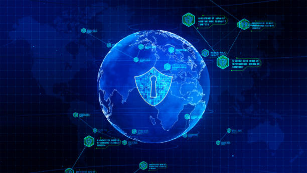 Free Stock Photo of Cyber Security - Web Security Shield Over World Map ...