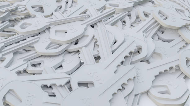 istock Abstract background of white keys 1131779196