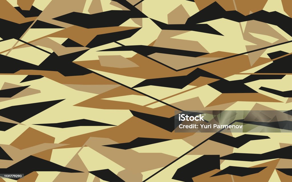 Triangular Camo Geometric Camouflage Pattern In Light Brown Colors Army Camo Seamless ...