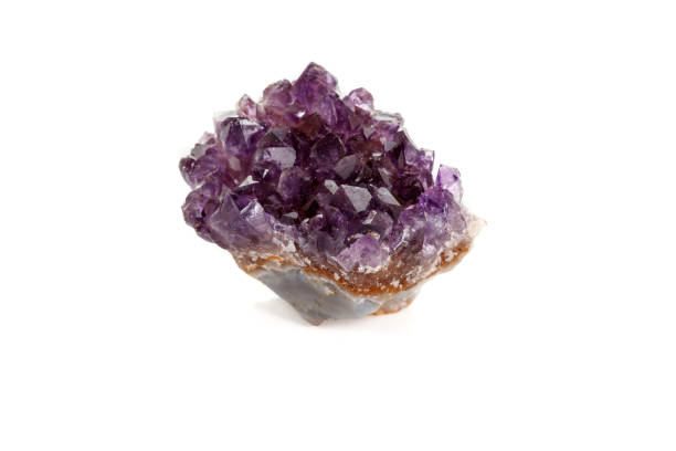 istock Amethyst Crystal Druse  macro mineral on white background 1131779776