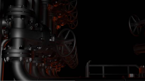 istock Metal pipes and valves 1131780404