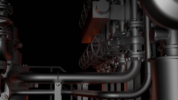 istock Metal pipes and valves 1131780938