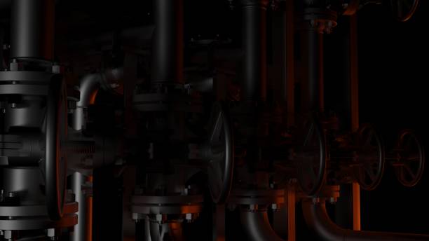 istock Metal pipes and valves 1131781444
