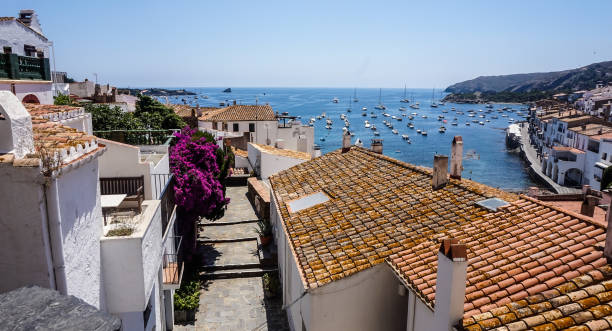 istock Beautiful seascape from the red tiled roofs, Cadaques, Spain. 1131783443