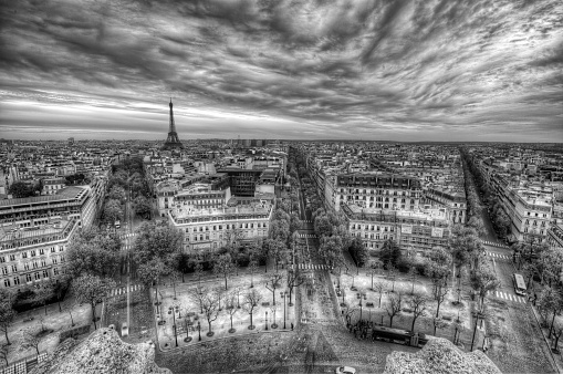 The Eiffel Tower from the arc de triumph