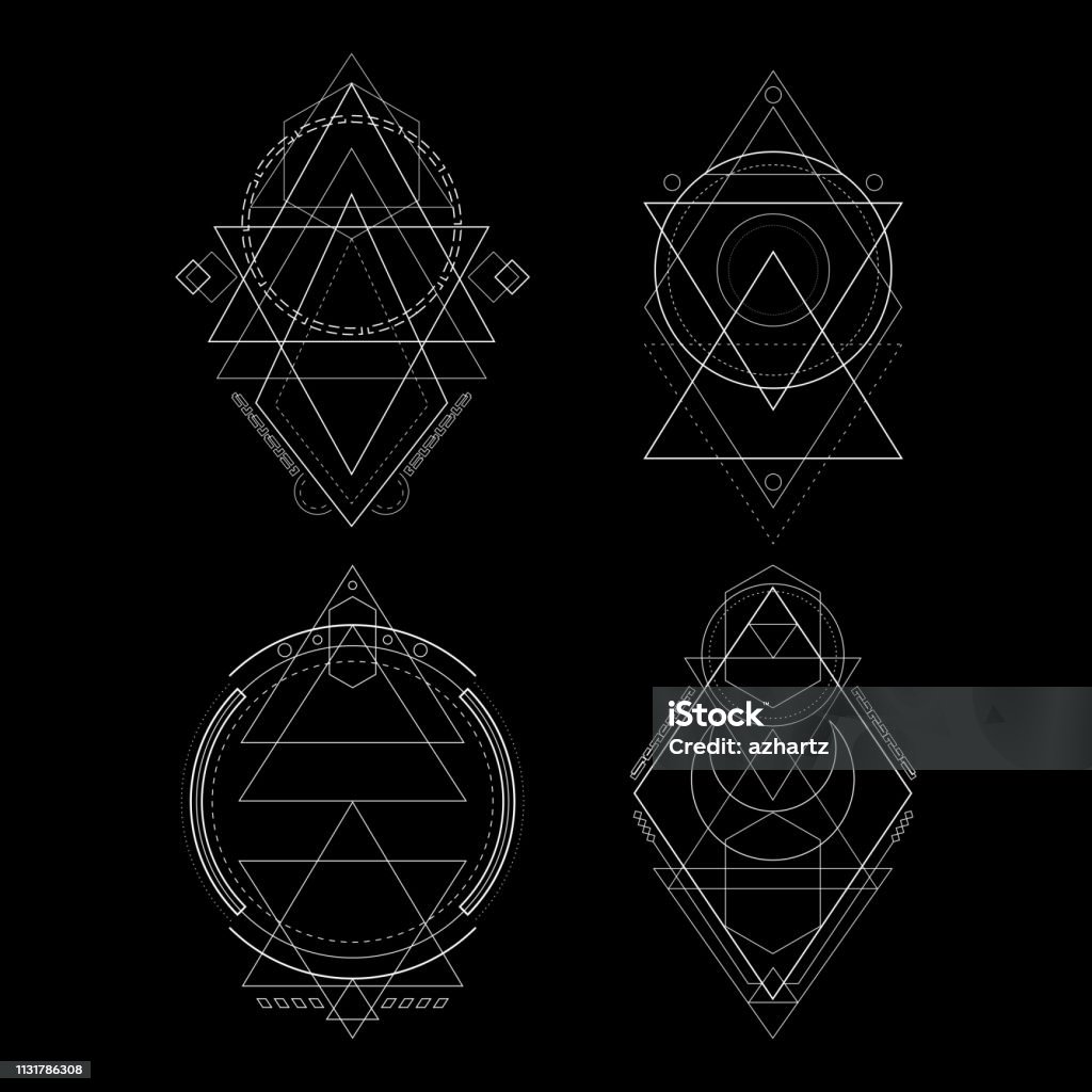 Ornament Geometry Style Sacred Geometry stock vector