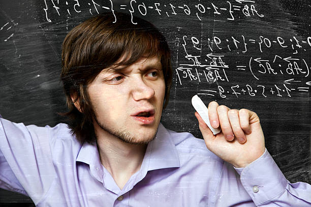 istock Pressed to the glass mathematician 113178807