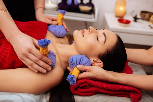 istock Beautiful dark-haired lady with flawless skin feeling completely relaxed 1131790004