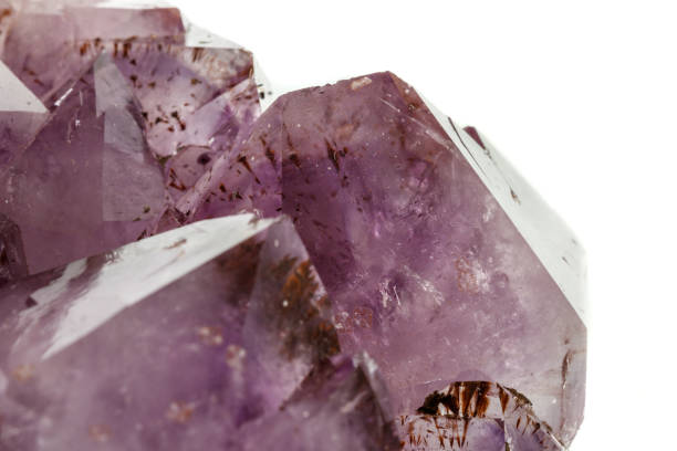 istock Amethyst Crystal Druse  macro mineral on white background 1131790154