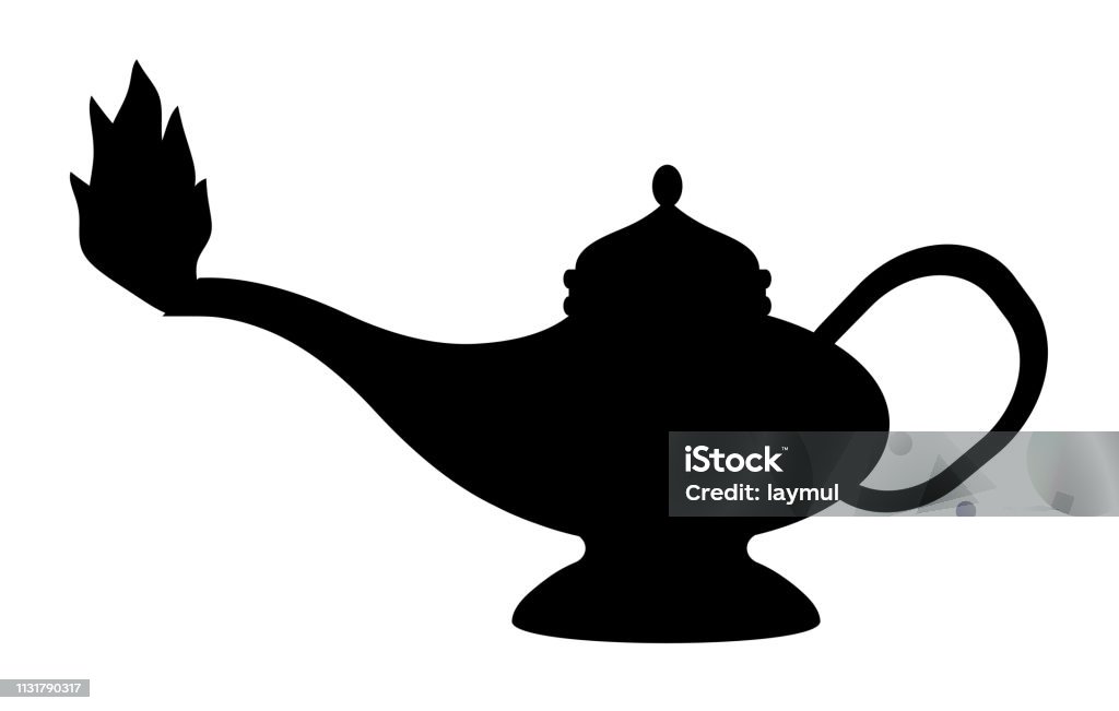 Lamp The silhouette of the lamp. Icon Symbol stock illustration