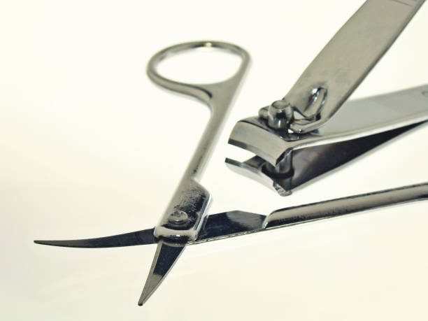 istock Scissors and Clipper for Nails on a white background 1131791536
