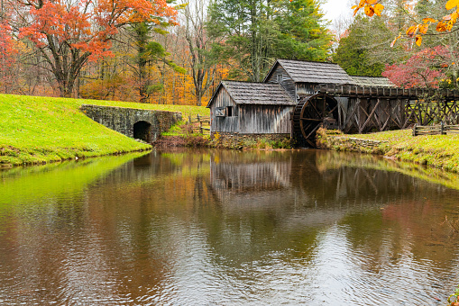 Historic Mabry Mill along the Blue Ridge Parkway in southern Virginia