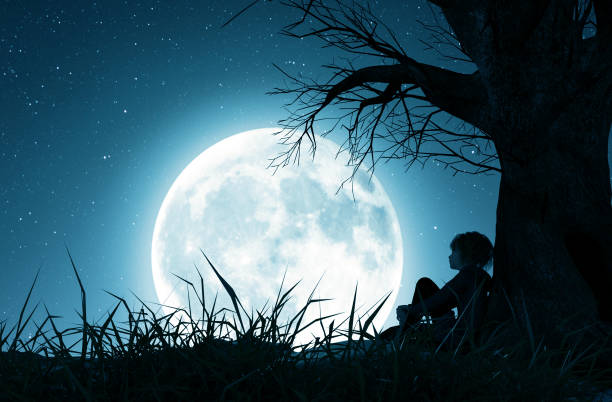 istock Lonely girl sitting alone under the tree 1131796565