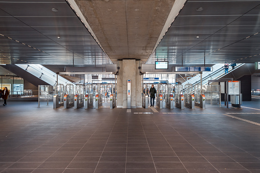 Metro station Amsterdam Noord passage en incheck punt, Amsterdam Noord, 23 Februari 2019