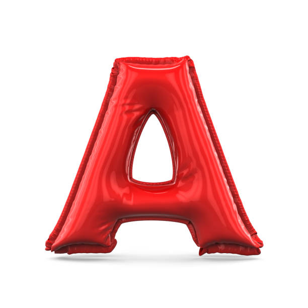 istock Red letter A made of inflatable balloon isolated. 3D 1131798160