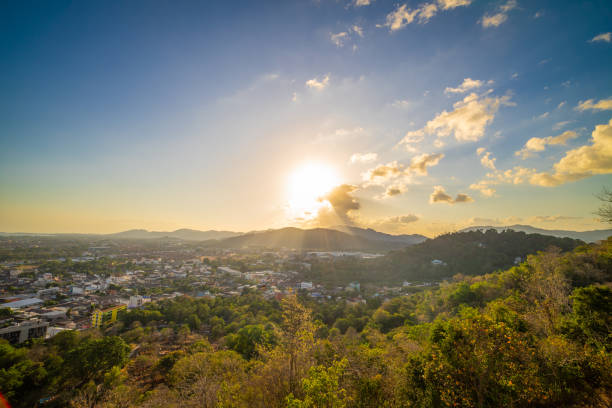istock Top view phuket city at sunset time. 1131801989