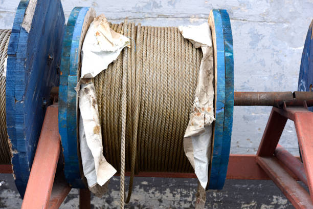 steel rope reels in pier