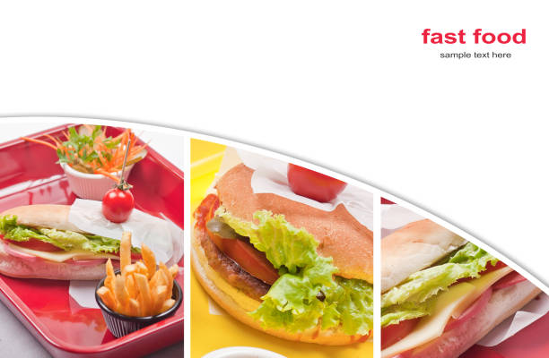 Collage of fast food products