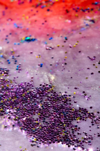 istock Red and Purple Galaxy Clouds and Glitter Abstract Sci-Fi Background 1131811161