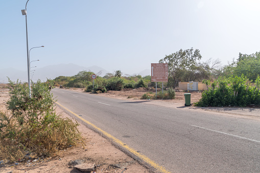 Road from Wadi Araba Border Crossing to Aqaba city.
