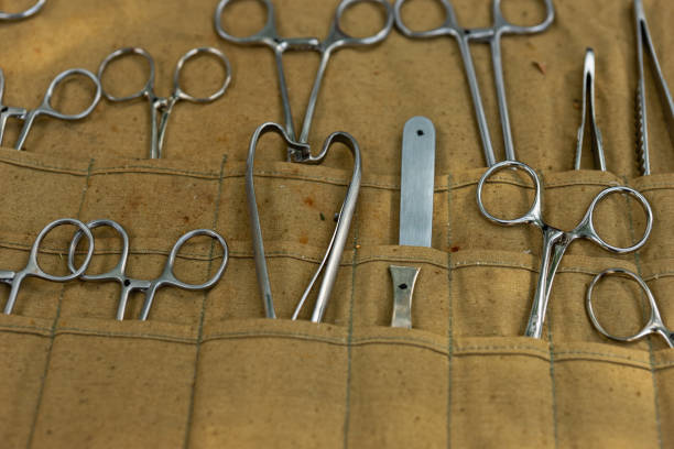 istock Set of nineteen century military surgical instruments 1131812041