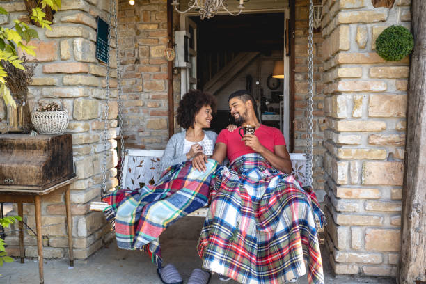 istock Serene couple spending leisure time on a porch swing 1131812562