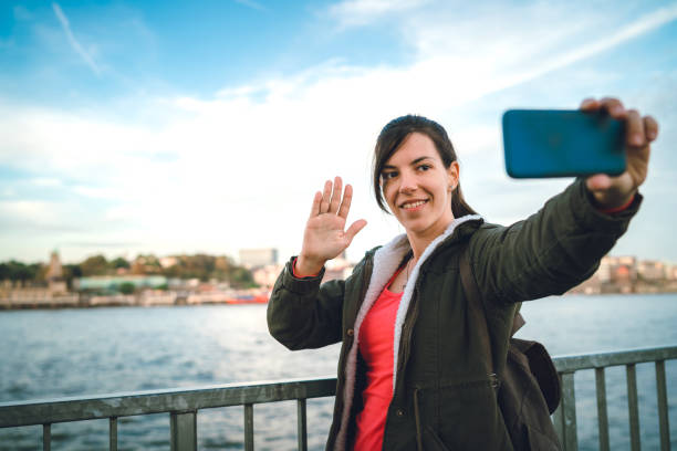 istock Selfies at Elbe riverbank 1131814094