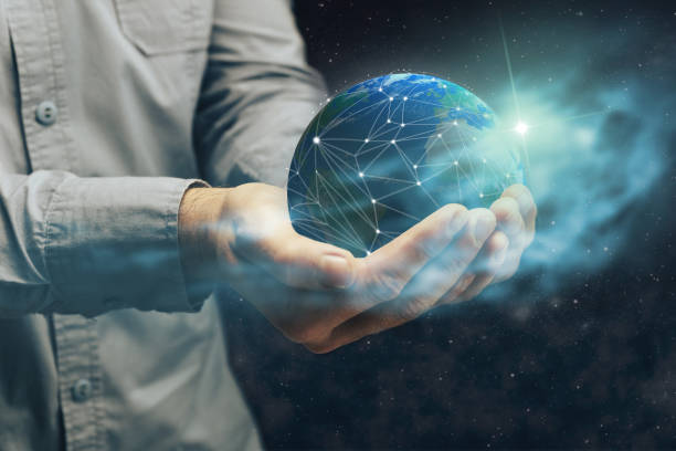 istock Protect our world in human hands and nebula dust. Mixed media. 1131821838