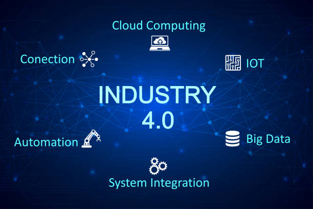 istock Industry 4.0 infographic factory of the future – for stock vector 1131822823