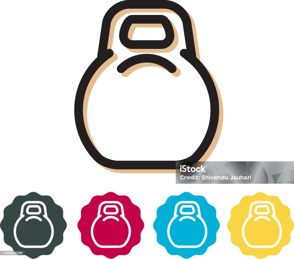 Weight Training Kettlebell Icon Weight Training Kettlebell Icon as EPS 10 File Anaerobic Exercise stock vector