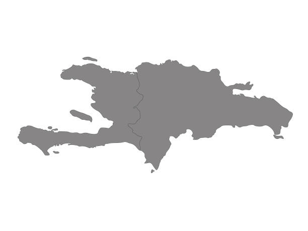 Haiti and Dominican Republic map vector illustration of Haiti and Dominican Republic map dominican republic map stock illustrations