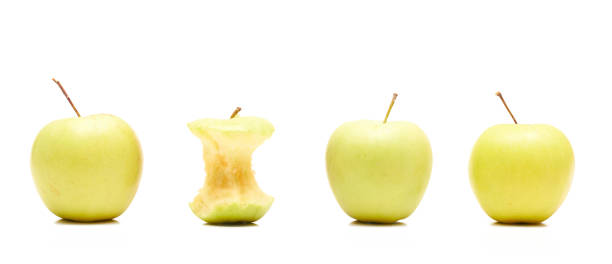 istock Apple stump among whole ones 1131826000