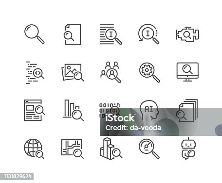 istock Line Search Icons 1131829624