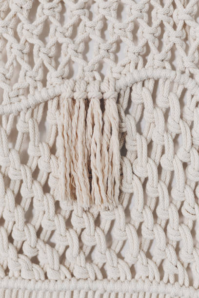 istock Detail of cream macrame decor 1131832971