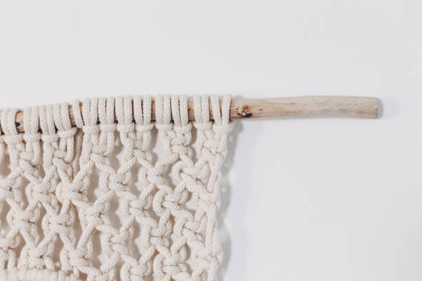 istock Detail of cream macrame decor 1131832980