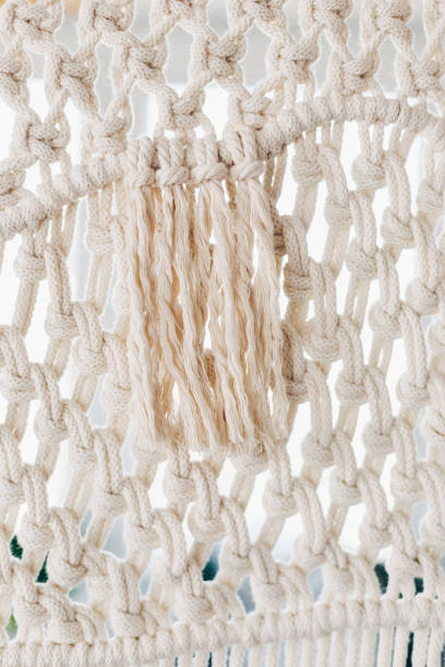 istock Detail of cream macrame decor 1131833404