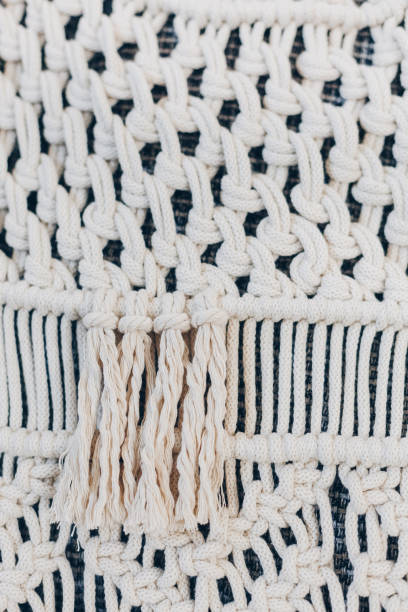 istock Detail of cream macrame decor 1131833530
