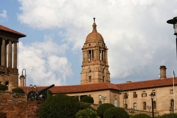 The Union Buildings Of South Africa East Clock Tower Eastern clock tower and buildings of the Union Buildings, Pretoria, South Africa union buildings stock pictures, royalty-free photos & images