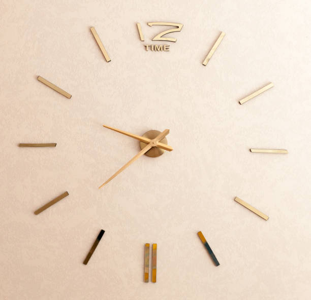 istock Close up view of Wall clock 1131834927