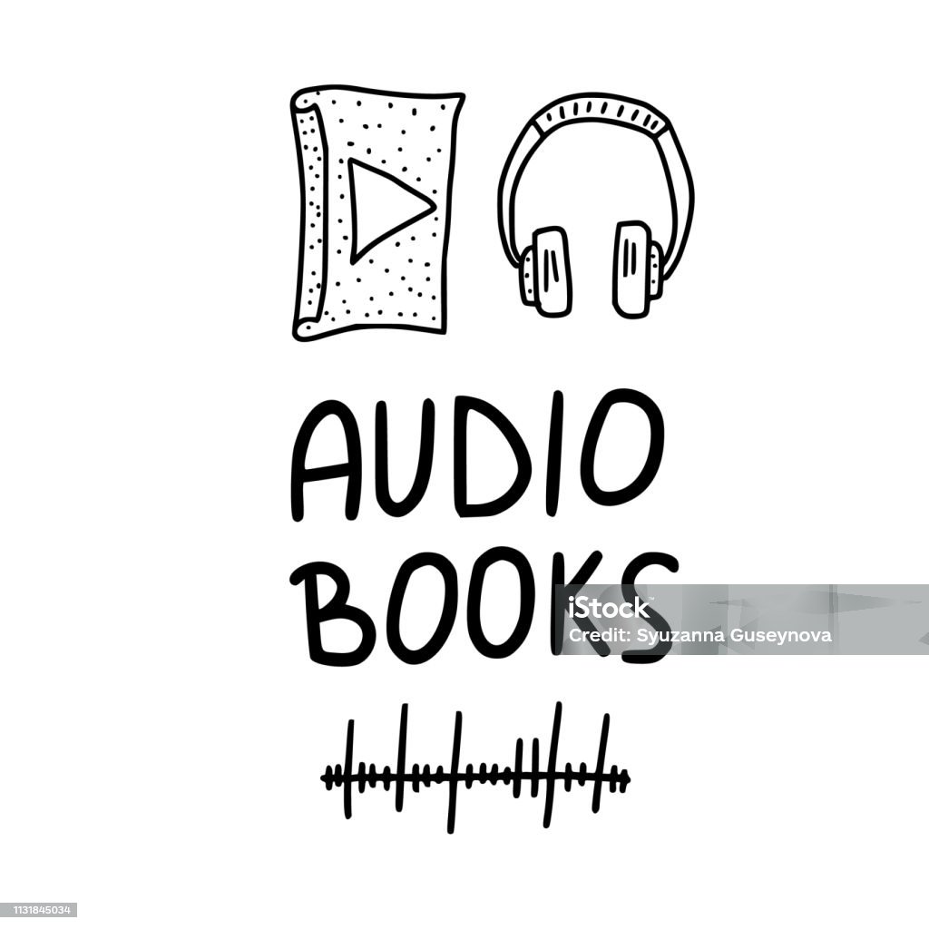 Set Of Audio Books Symbols Vector Illustration Stock Illustration ...