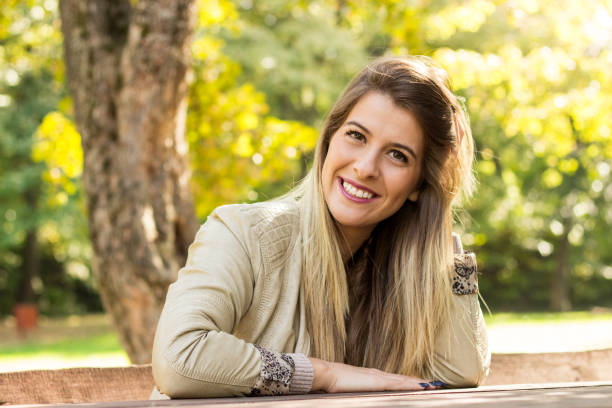 istock Woman sunny nature portrait 1131847614