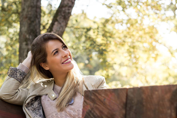 istock Woman sunny nature portrait 1131847791