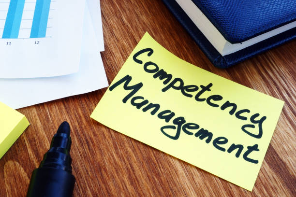 istock Memo stick with words Competency management. Employee value proposition. 1131847869