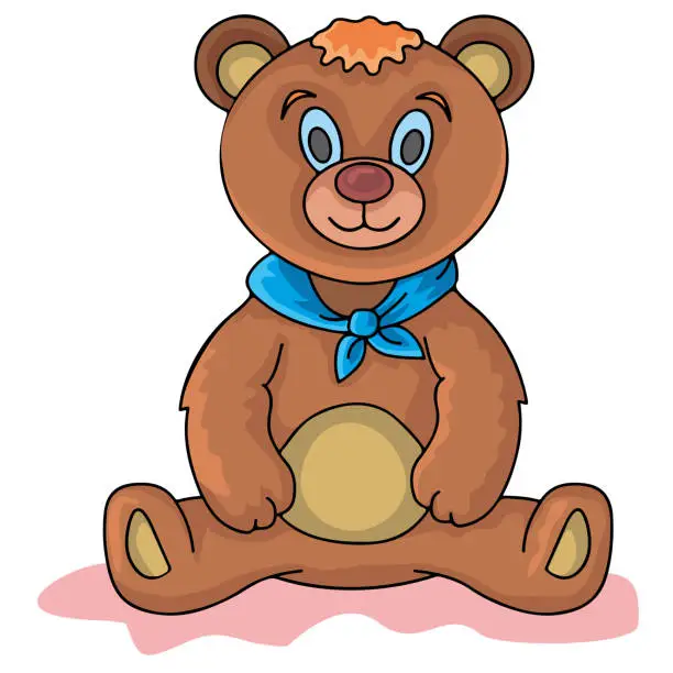 Vector illustration of baby bear